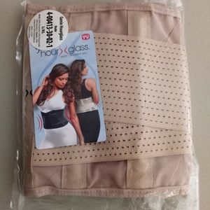 NWT Genie Hour Glass NUDE Waist Training Belt L XL